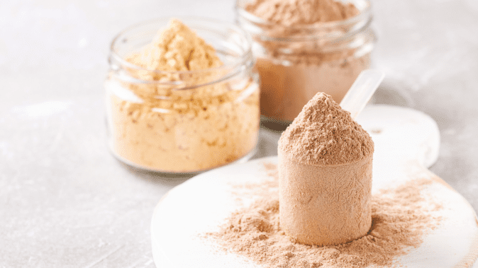 whey and lactose powder