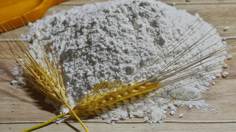 Ultrasonic screening of wheat flour