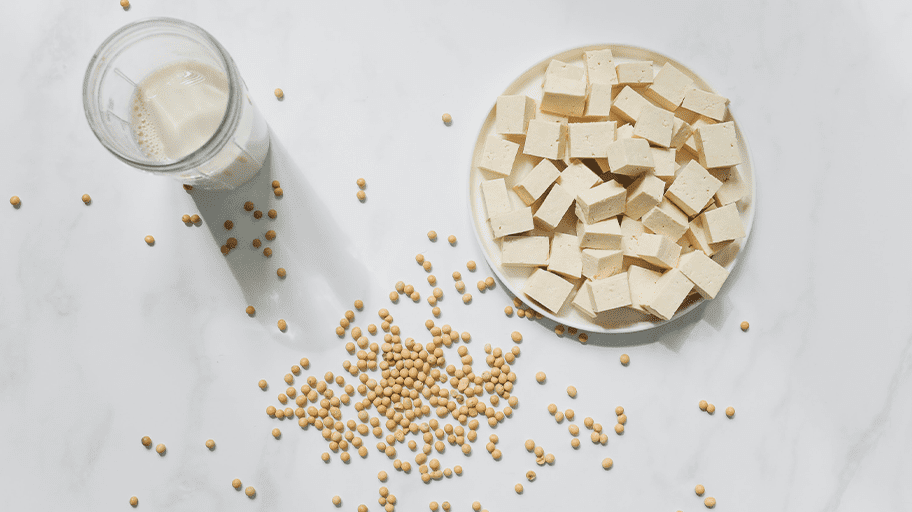 Dewatering process for soya slurry