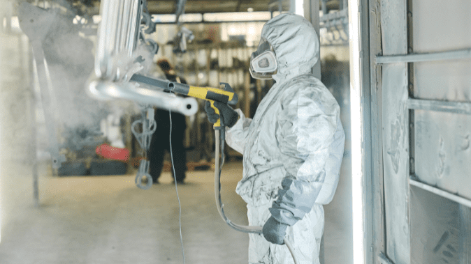 Screening reclaimed overspray coatings powder using our Russell Compact Sieve® for clean, contamination-free powder for reuse.